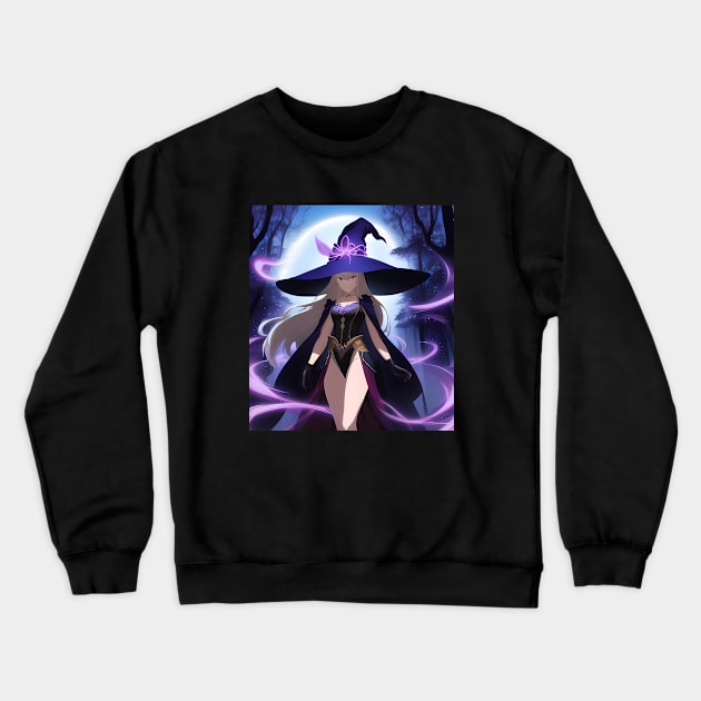 Spellcaster Witch Crewneck Sweatshirt by Manzo Carey